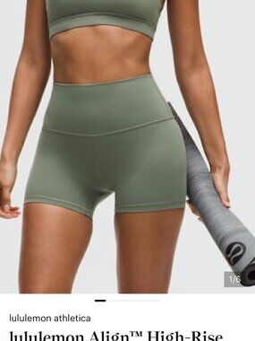 lululemon high rise 4" align shorts size 4